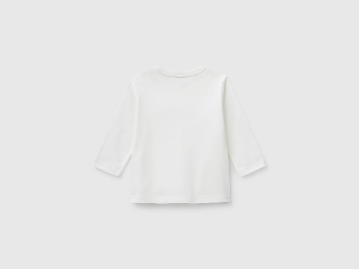 T-shirt manica lunga in cotone