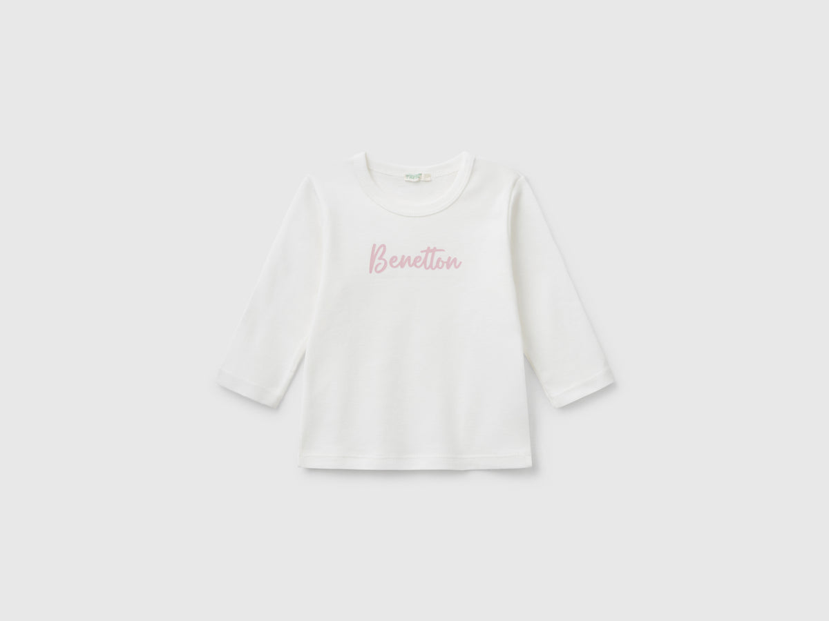 T-shirt manica lunga in cotone
