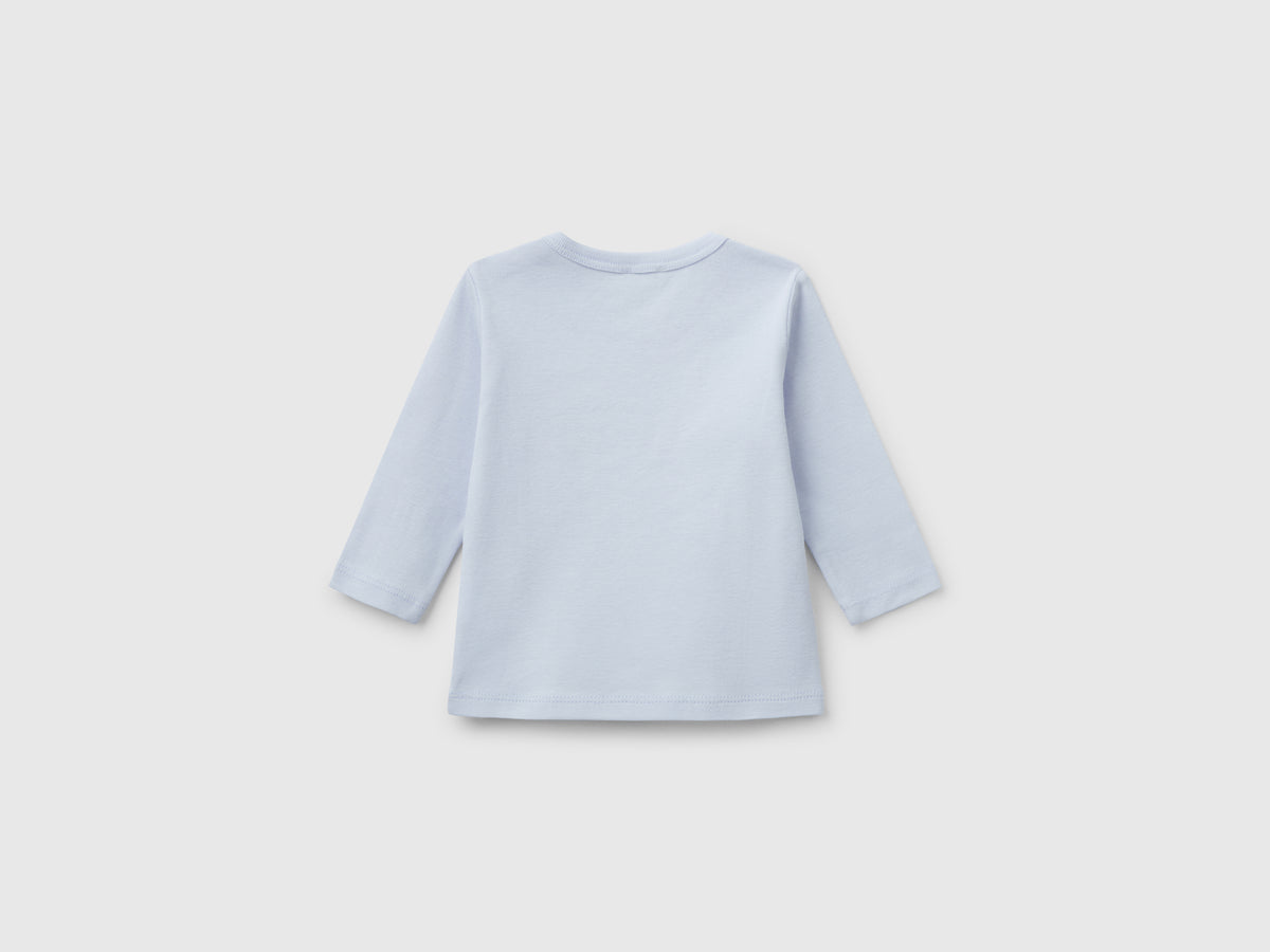 T-shirt manica lunga in cotone