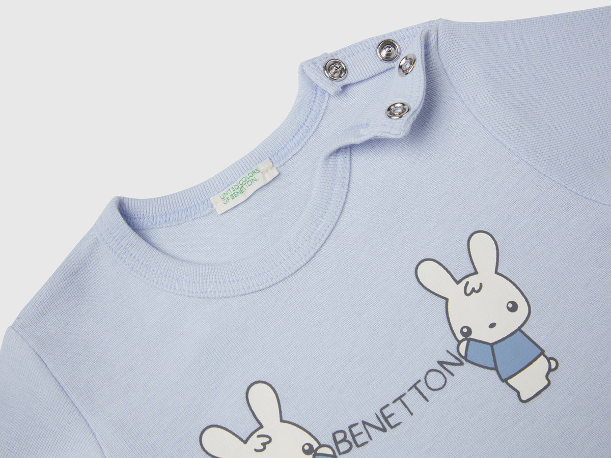 T-shirt manica lunga in cotone