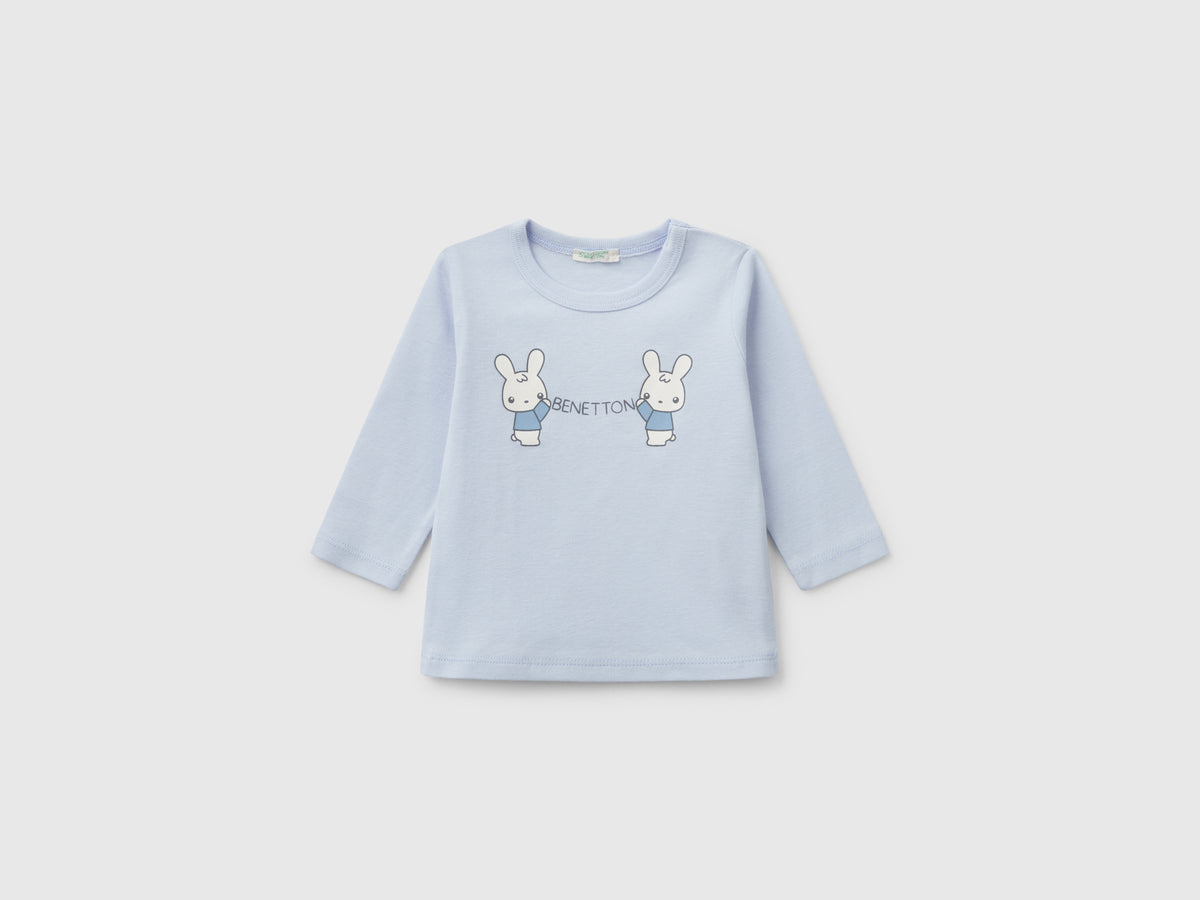 T-shirt manica lunga in cotone