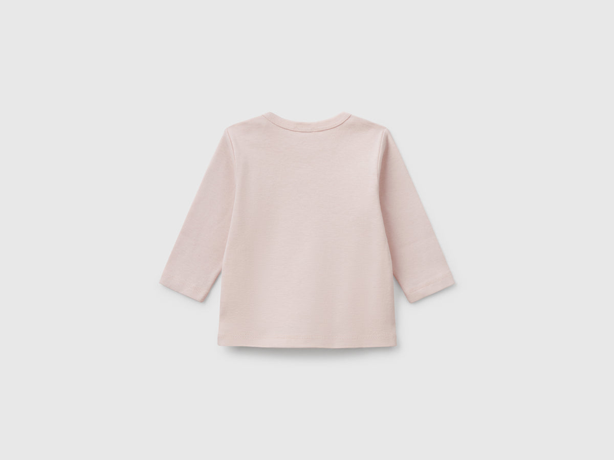 T-shirt manica lunga in cotone