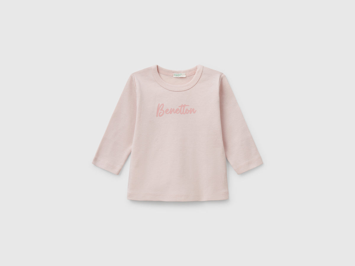 T-shirt manica lunga in cotone