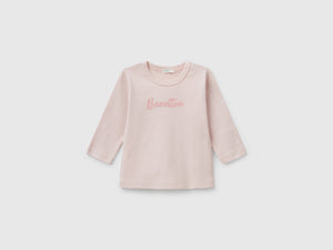T-shirt manica lunga in cotone