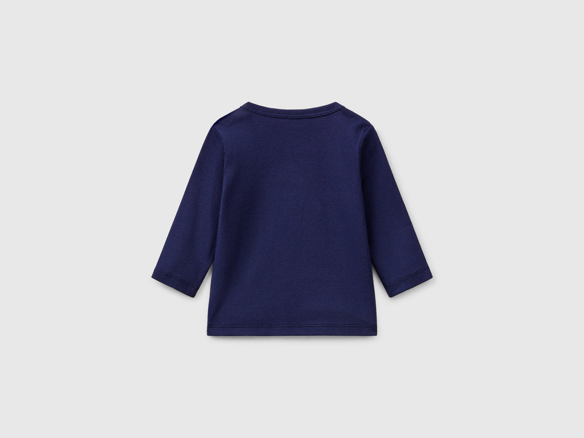 T-shirt manica lunga in cotone