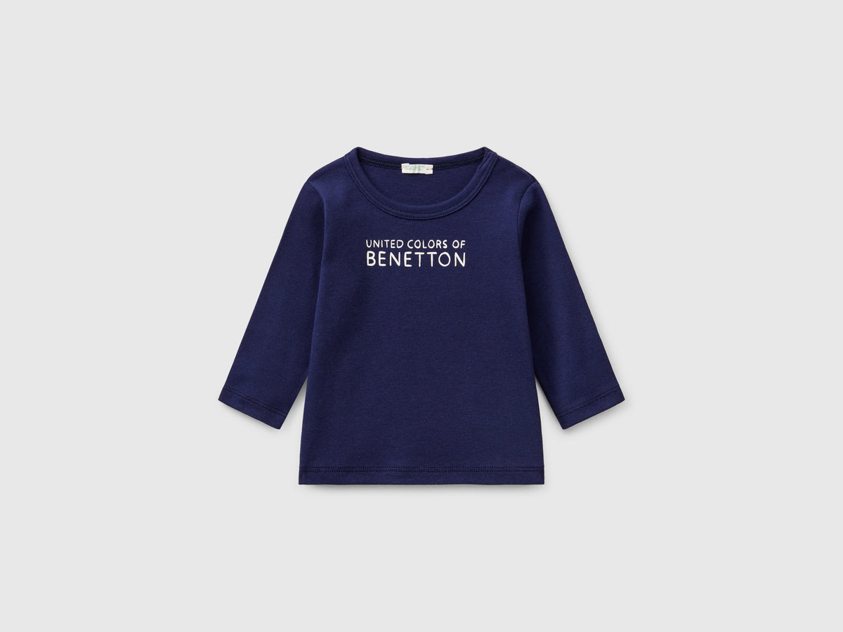 T-shirt manica lunga in cotone