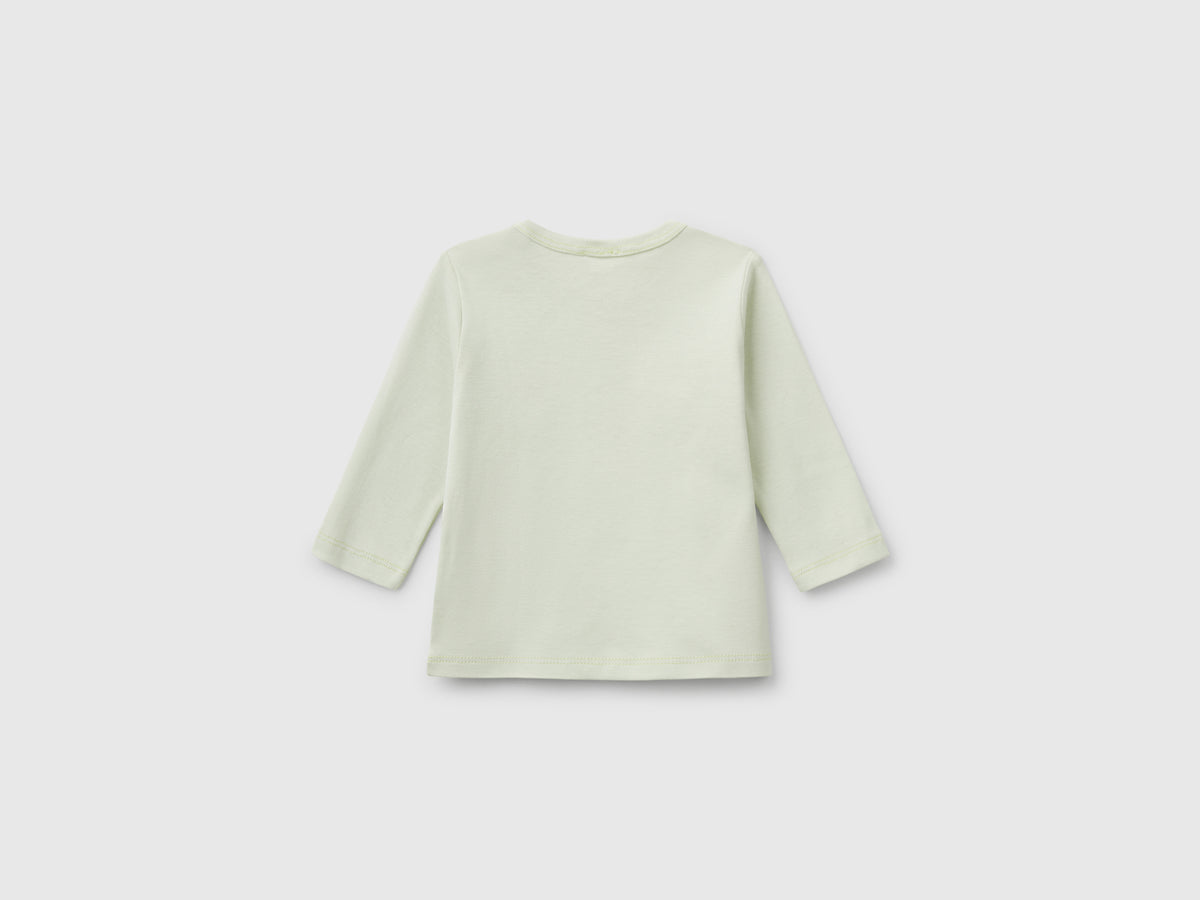 T-shirt manica lunga in cotone