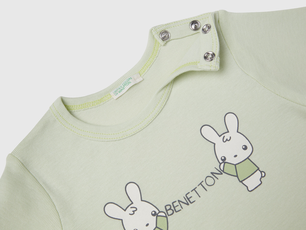 T-shirt manica lunga in cotone