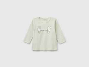 T-shirt manica lunga in cotone