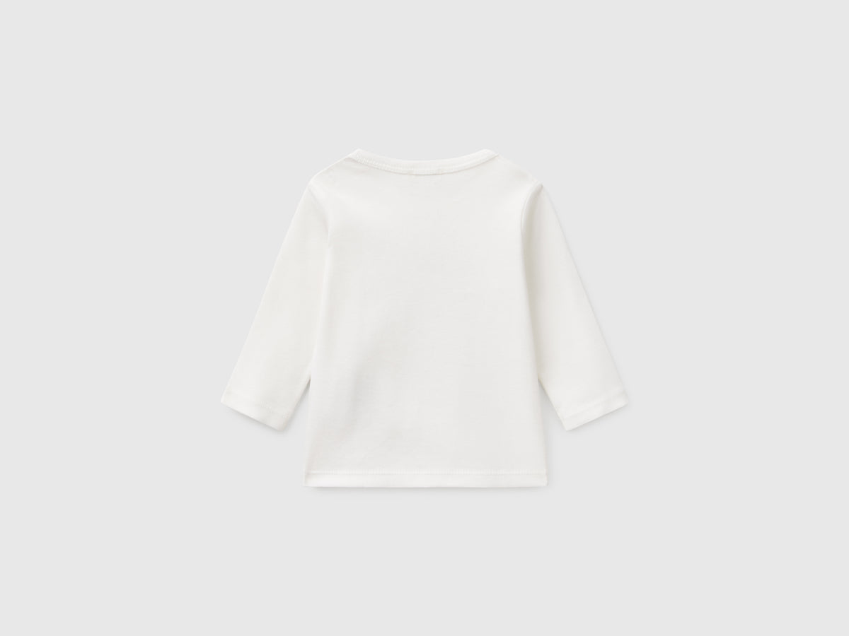 T-shirt manica lunga in cotone
