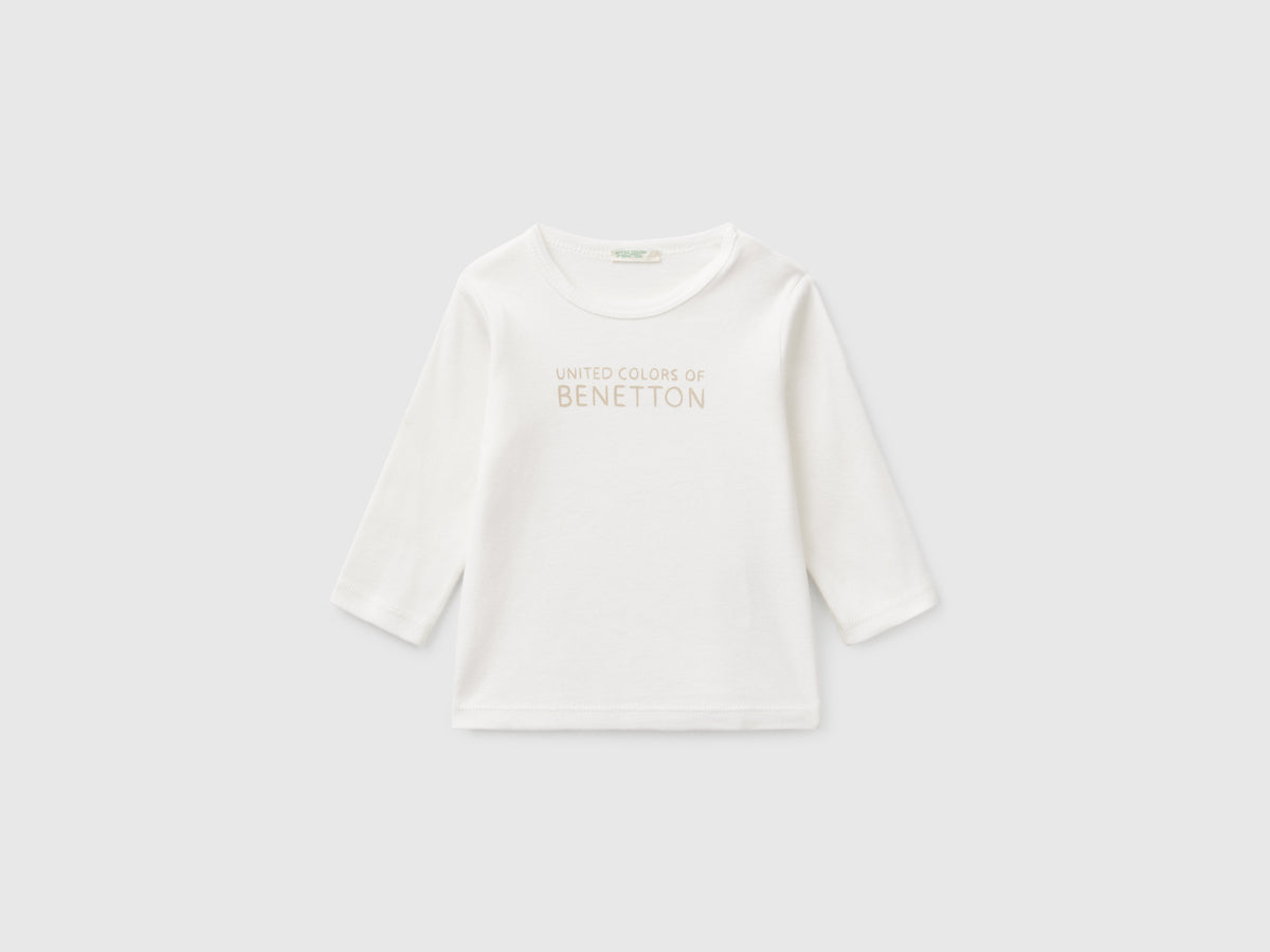 T-shirt manica lunga in cotone