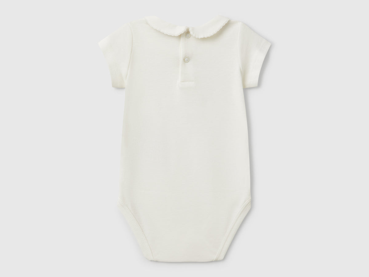 Body con colletto in cotone