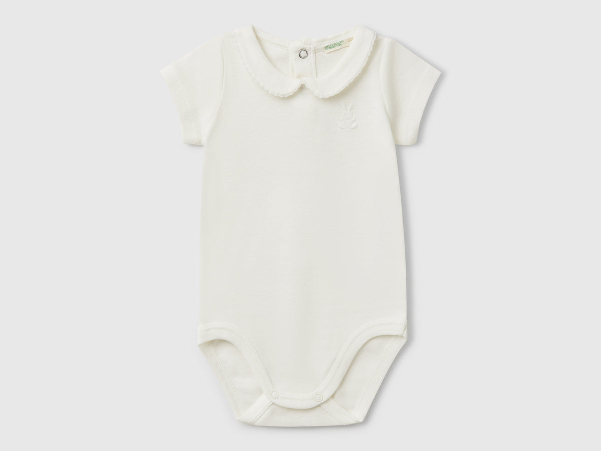Body con colletto in cotone