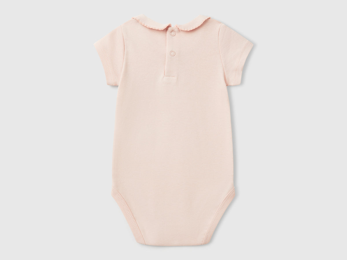 Body con colletto in cotone