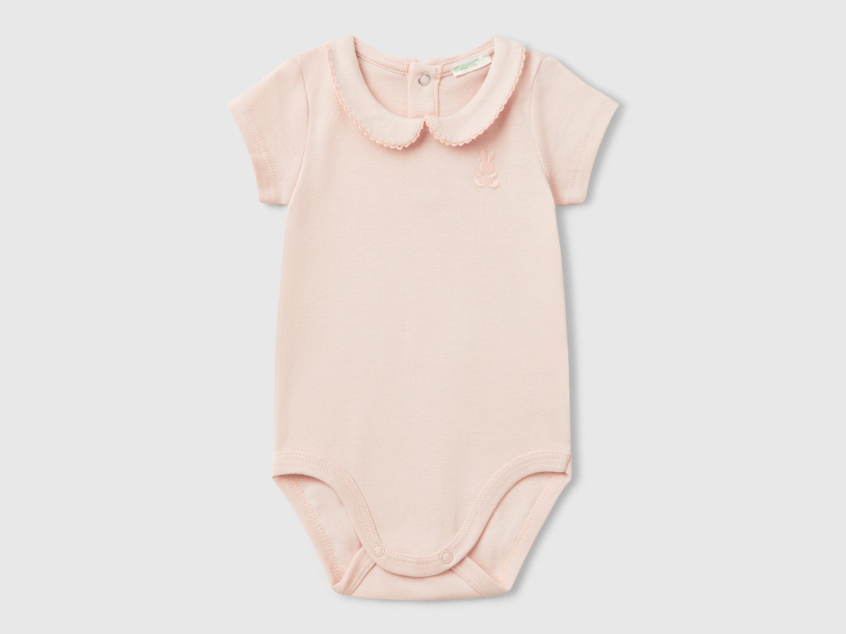 Body con colletto in cotone