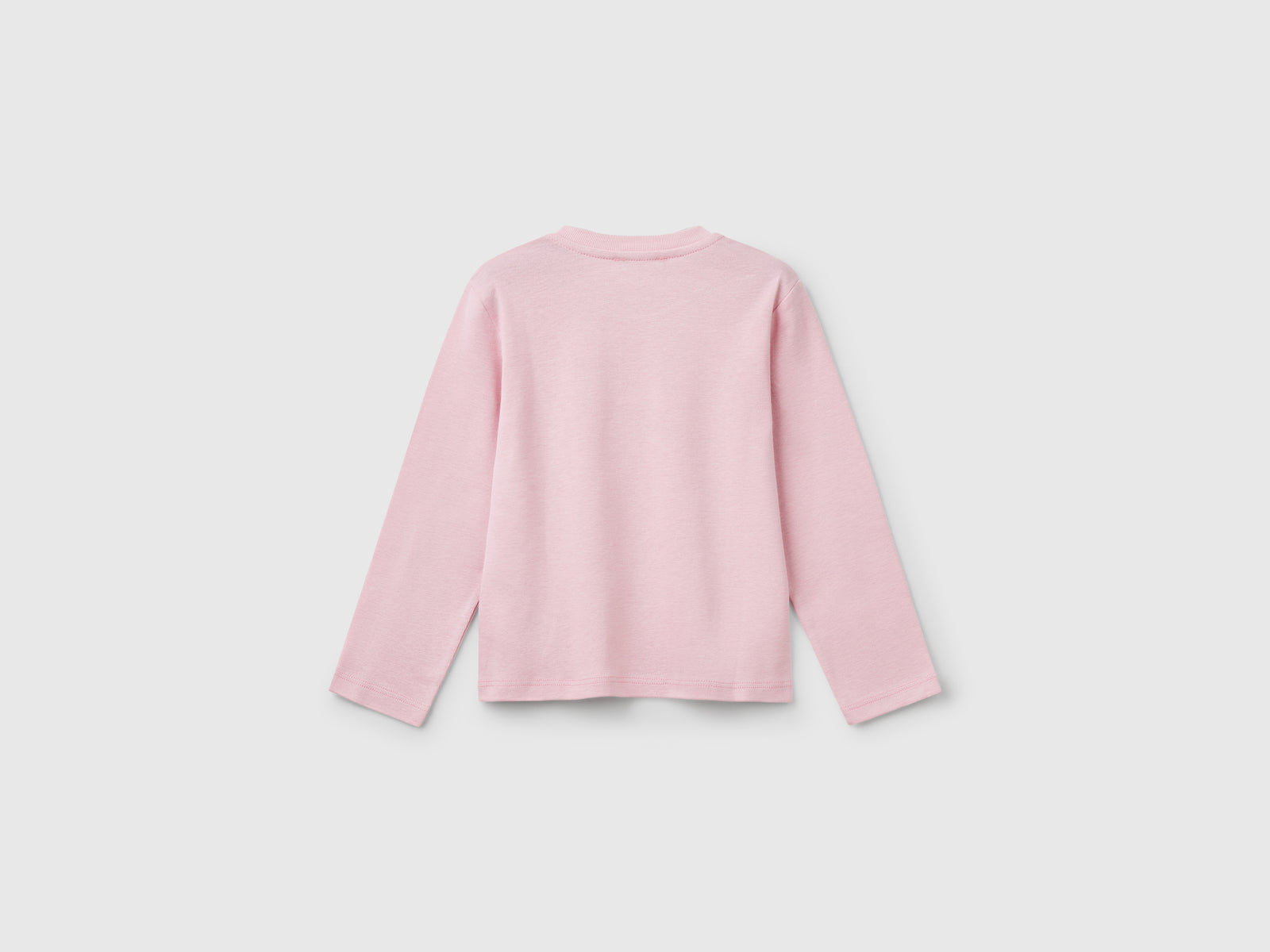 T-shirt slim fit con stampa glitter da bimba rosa 2 | Benetton Outlet