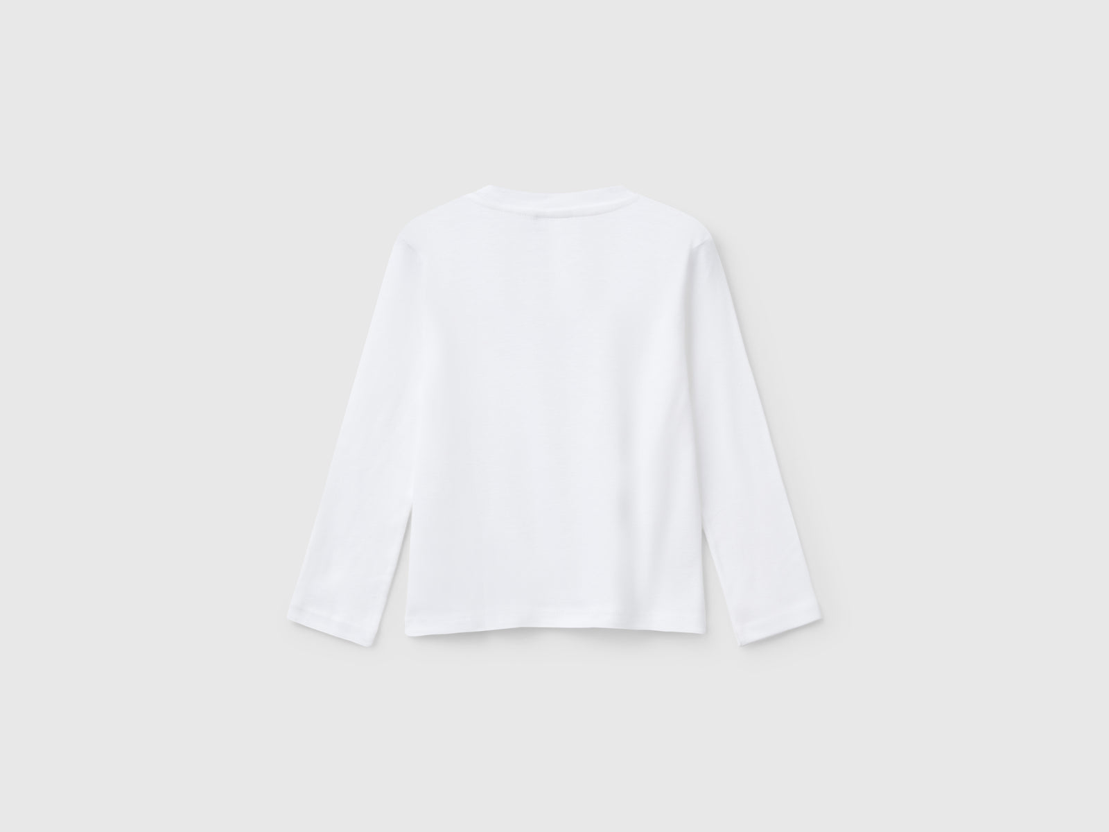 T-shirt slim fit con stampa glitter da bimba bianco 2 | Benetton Outlet