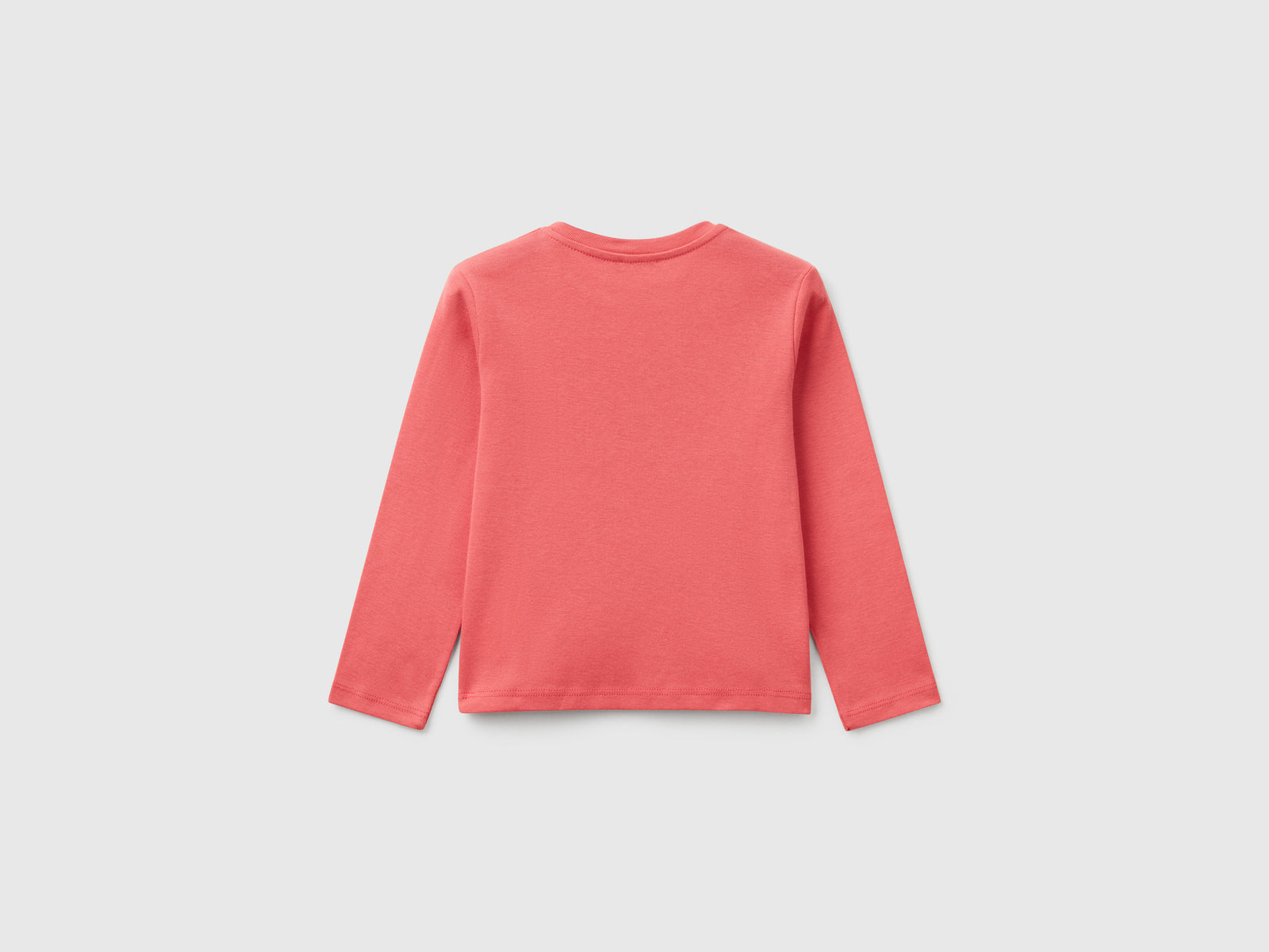 T-shirt slim fit con stampa glitter da bimba ciclamino 2 | Benetton Outlet