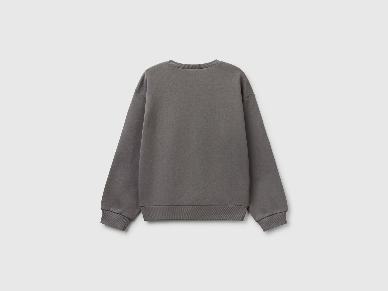 Felpa con stampa glitter da bambina grigio scuro 2 | Benetton Outlet