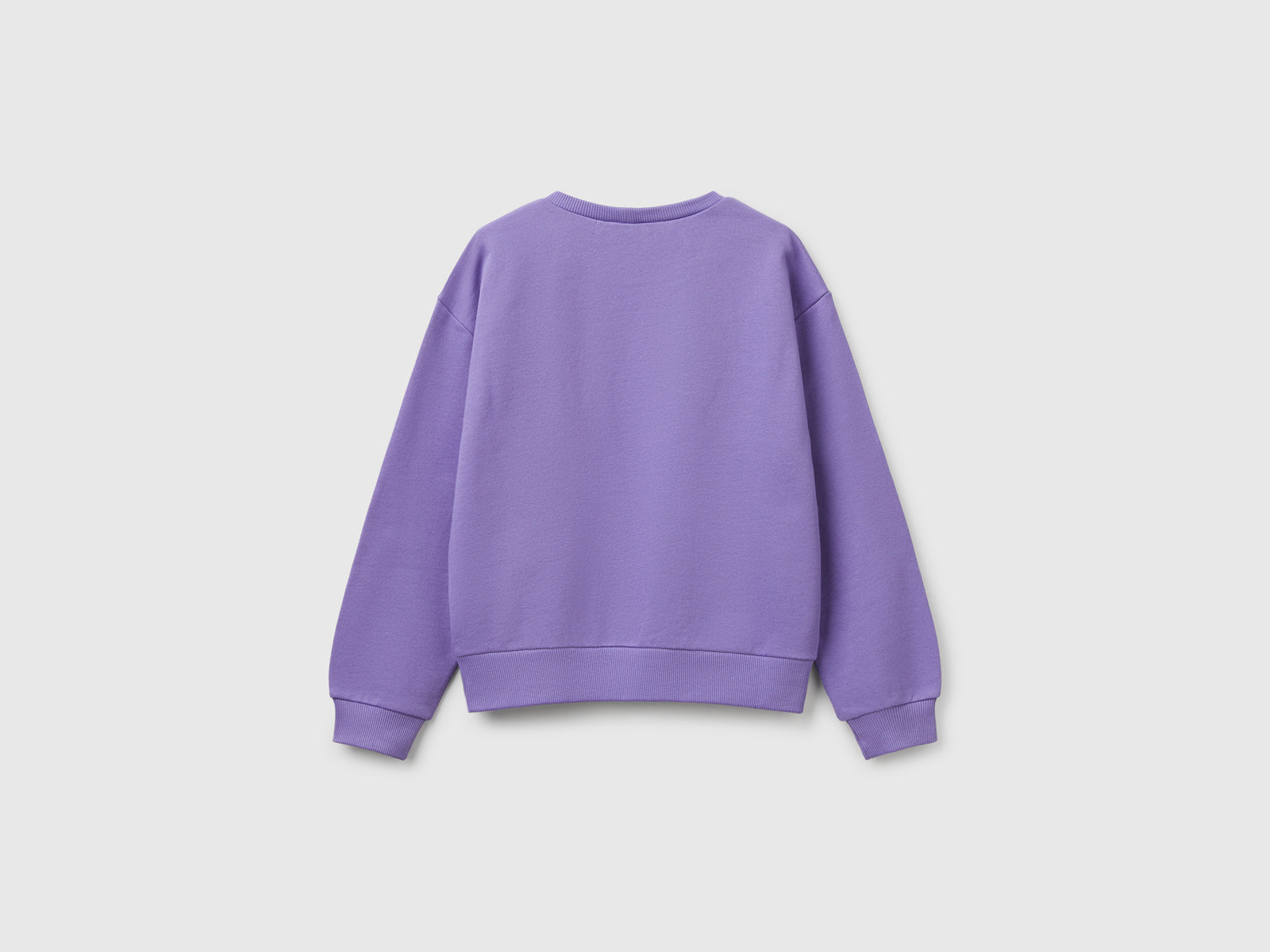 Felpa con stampa glitter da bambina pervinca 2 | Benetton Outlet