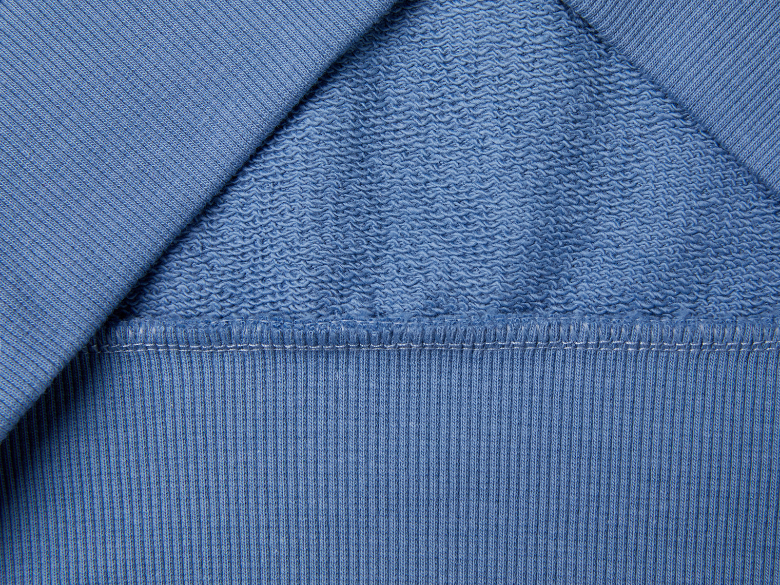 Felpa con stampa in puro cotone da bambino azzurro 3 | Benetton Outlet