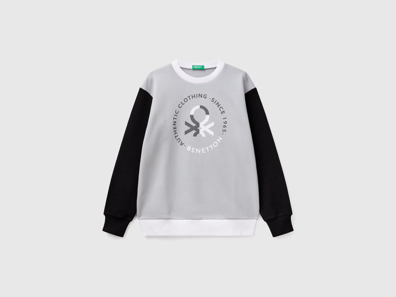 Felpa con stampa in puro cotone da bambino multi-color | Benetton Outlet