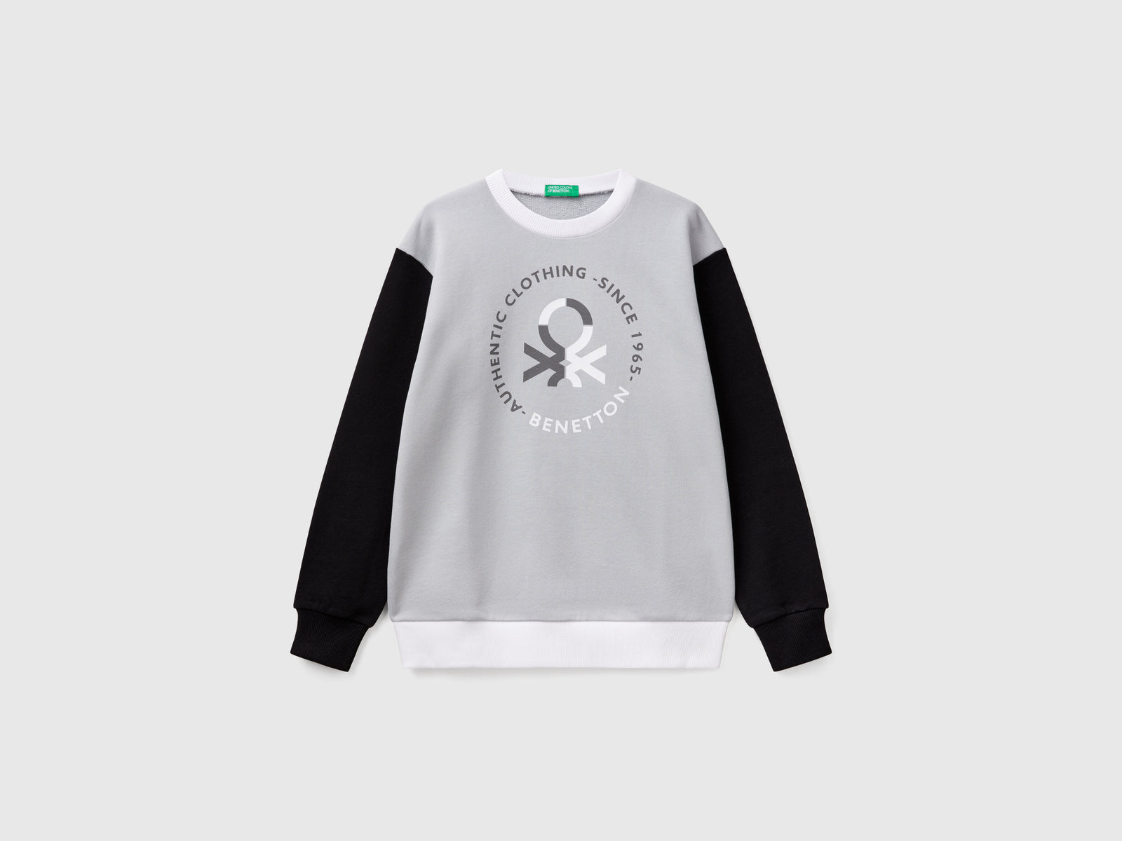 Felpa con stampa in puro cotone da bambino multi-color | Benetton Outlet