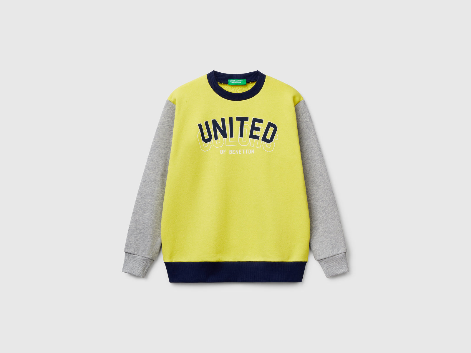 Felpa con stampa in puro cotone da bambino multi-color | Benetton Outlet