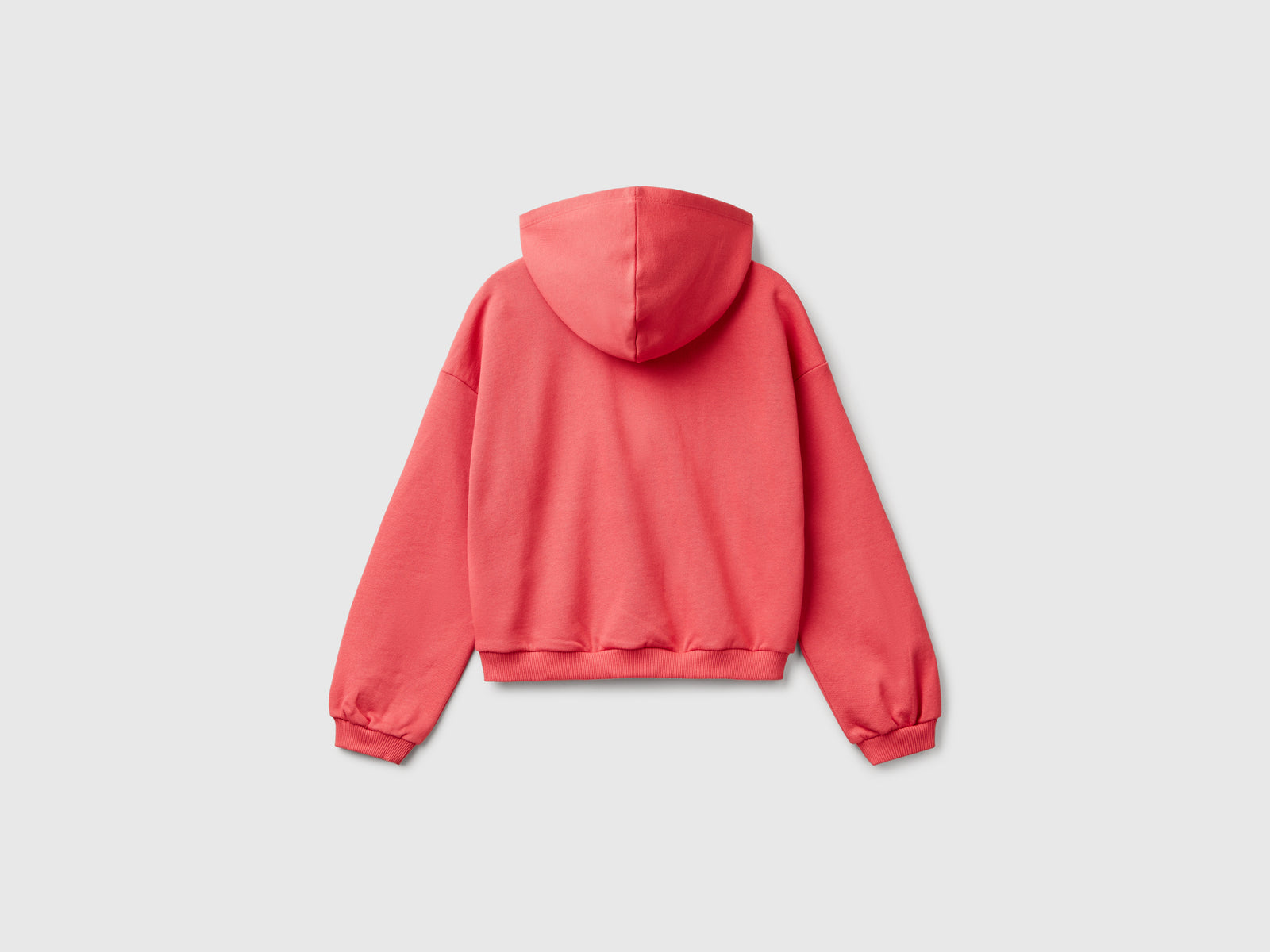 Felpa con stampa e cappuccio da bambina ciclamino 2 | Benetton Outlet