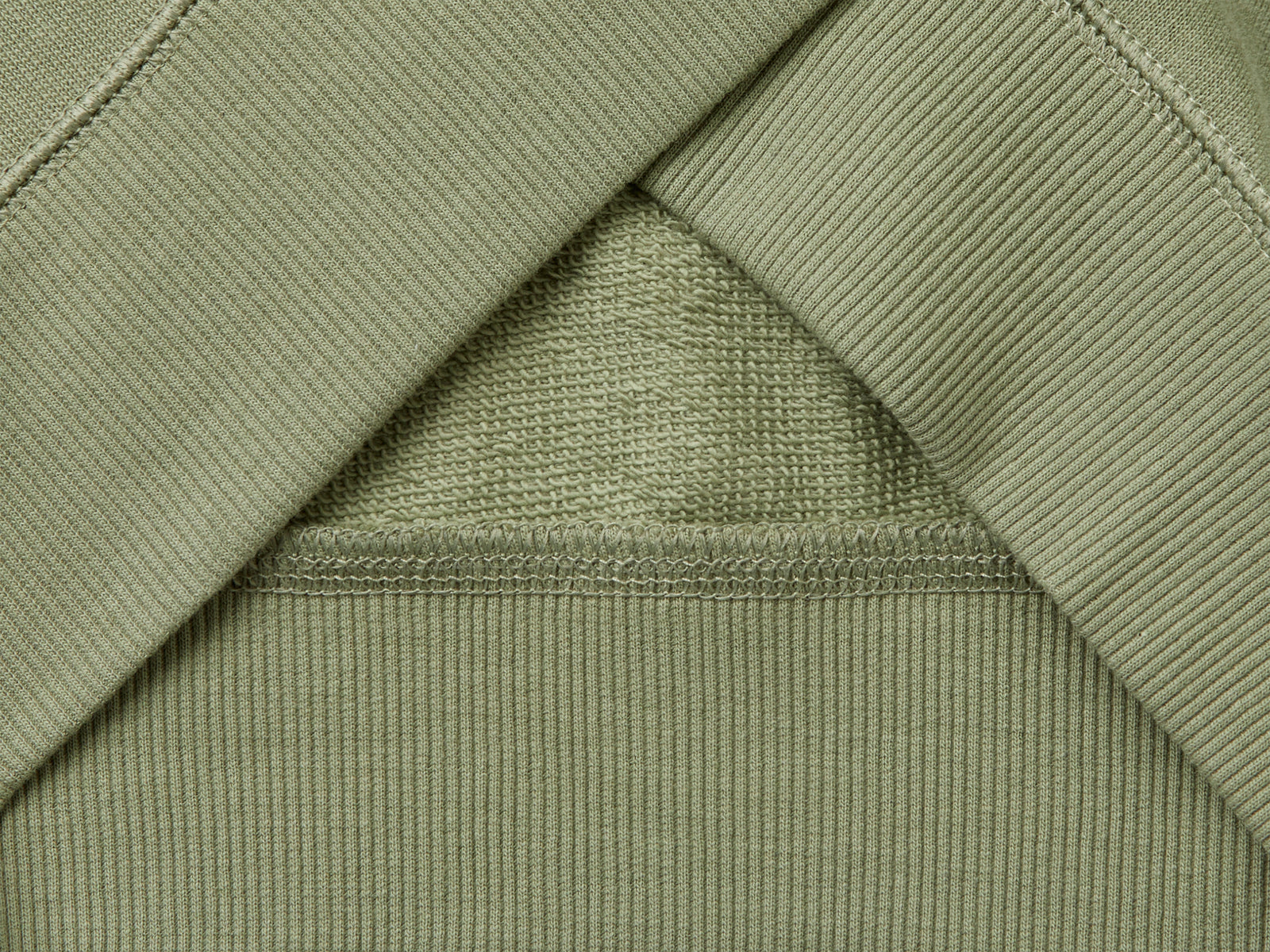 Felpa con zip in puro cotone da bambino verde oliva 3 | Benetton Outlet