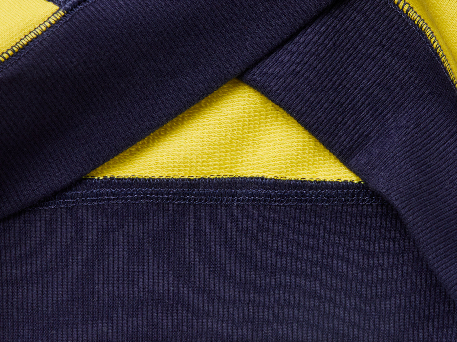 Felpa con zip in puro cotone da bambino giallo 3 | Benetton Outlet
