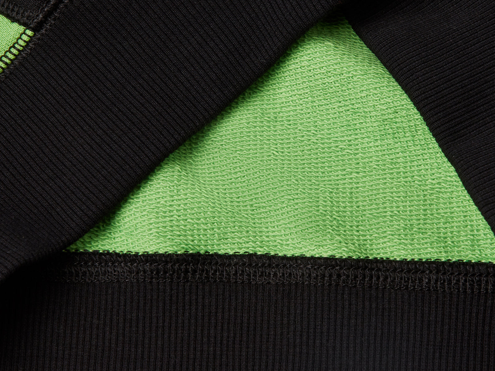 Felpa con zip in puro cotone da bambino verde 3 | Benetton Outlet