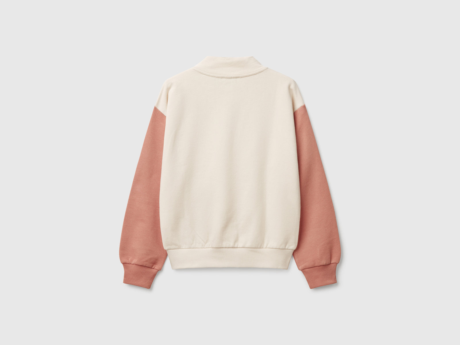 Felpa con zip e collo alto da bambina multi-color 2 | Benetton Outlet