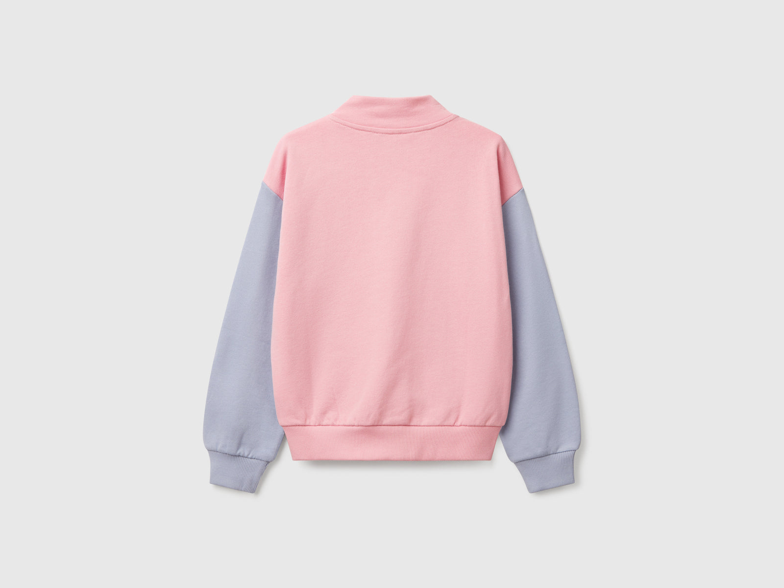 Felpa con zip e collo alto da bambina multi-color 2 | Benetton Outlet
