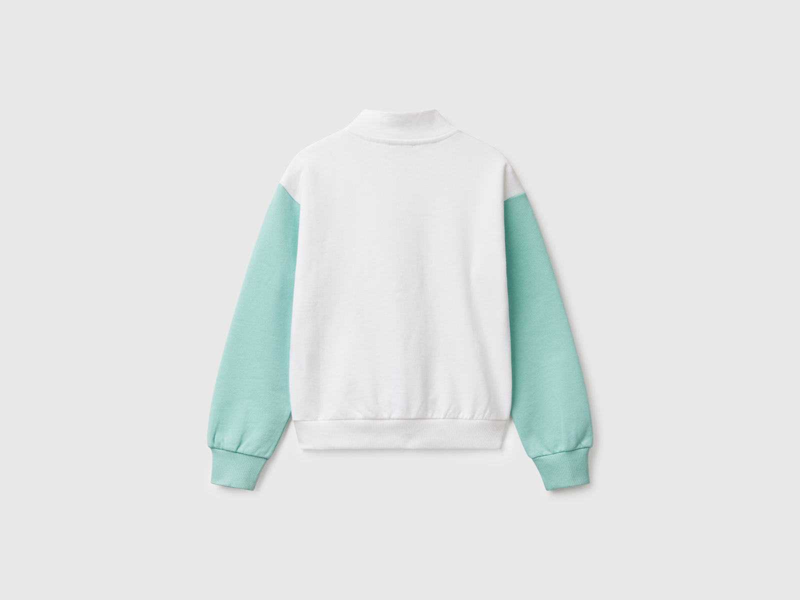 Felpa con zip e collo alto da bambina multi-color 2 | Benetton Outlet