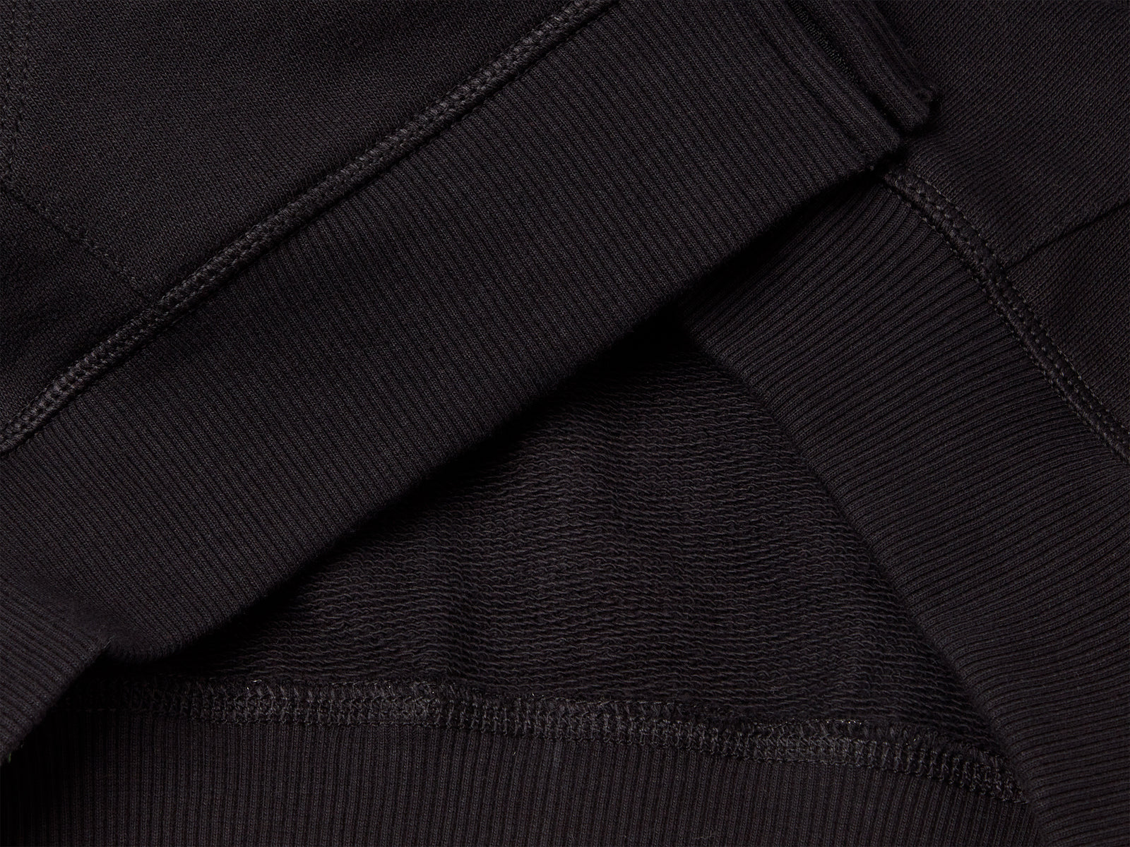 Felpa over fit con bande da bambino nero 3 | Benetton Outlet