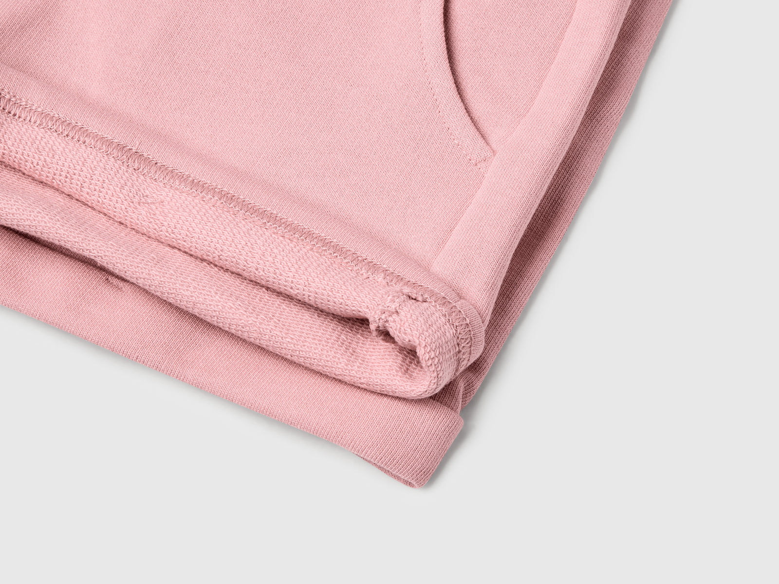 Shorts in felpa 100% cotone da bambina rosa 3 | Benetton Outlet