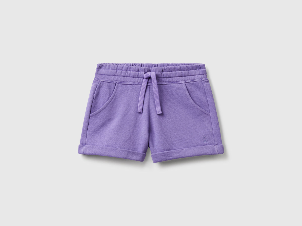 Shorts in felpa 100% cotone