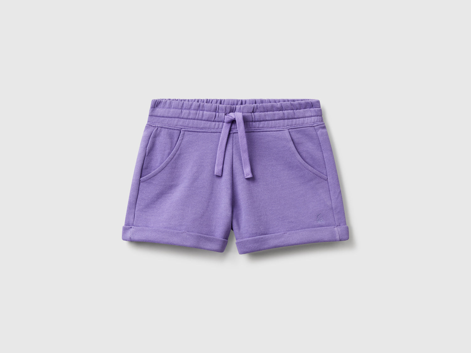 Shorts in felpa 100% cotone da bambina pervinca | Benetton Outlet
