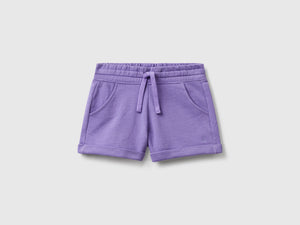 Shorts in felpa 100% cotone