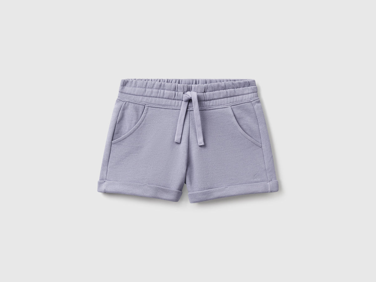 Shorts in felpa 100% cotone