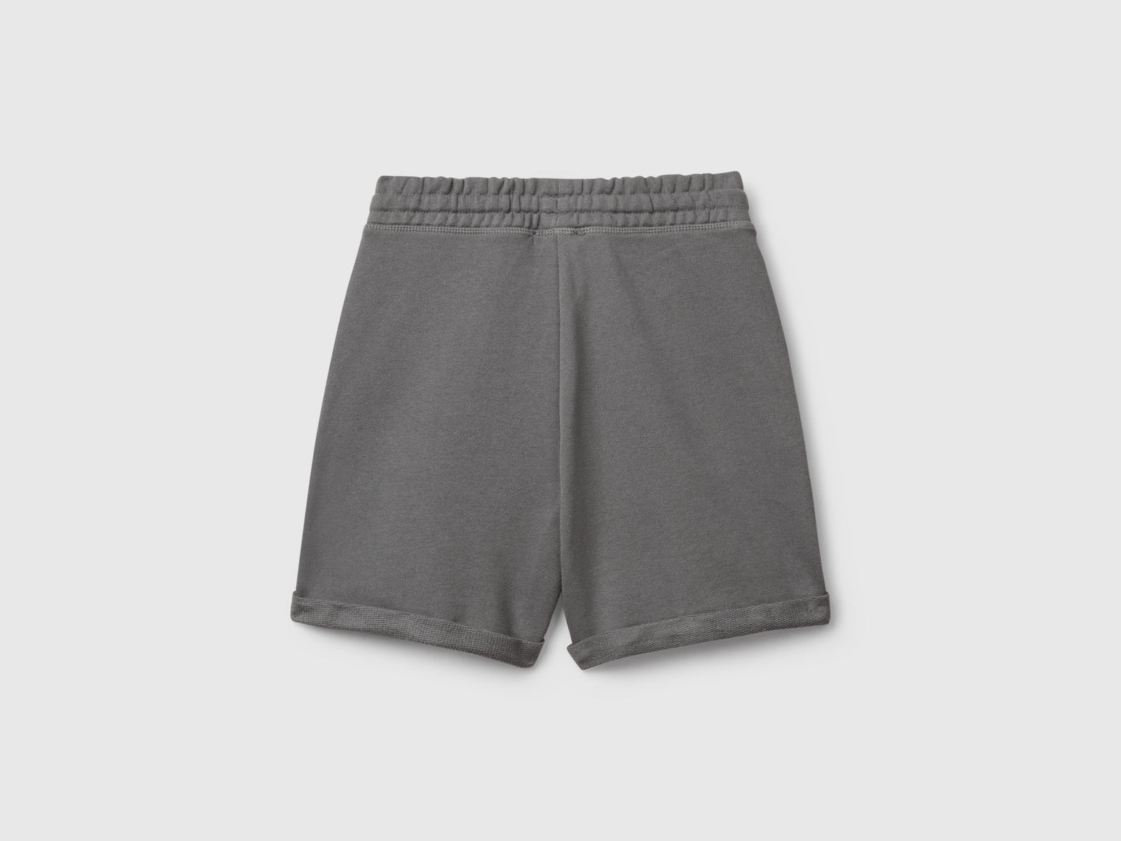 Bermuda in felpa di puro cotone da bambino grigio scuro 2 | Benetton Outlet