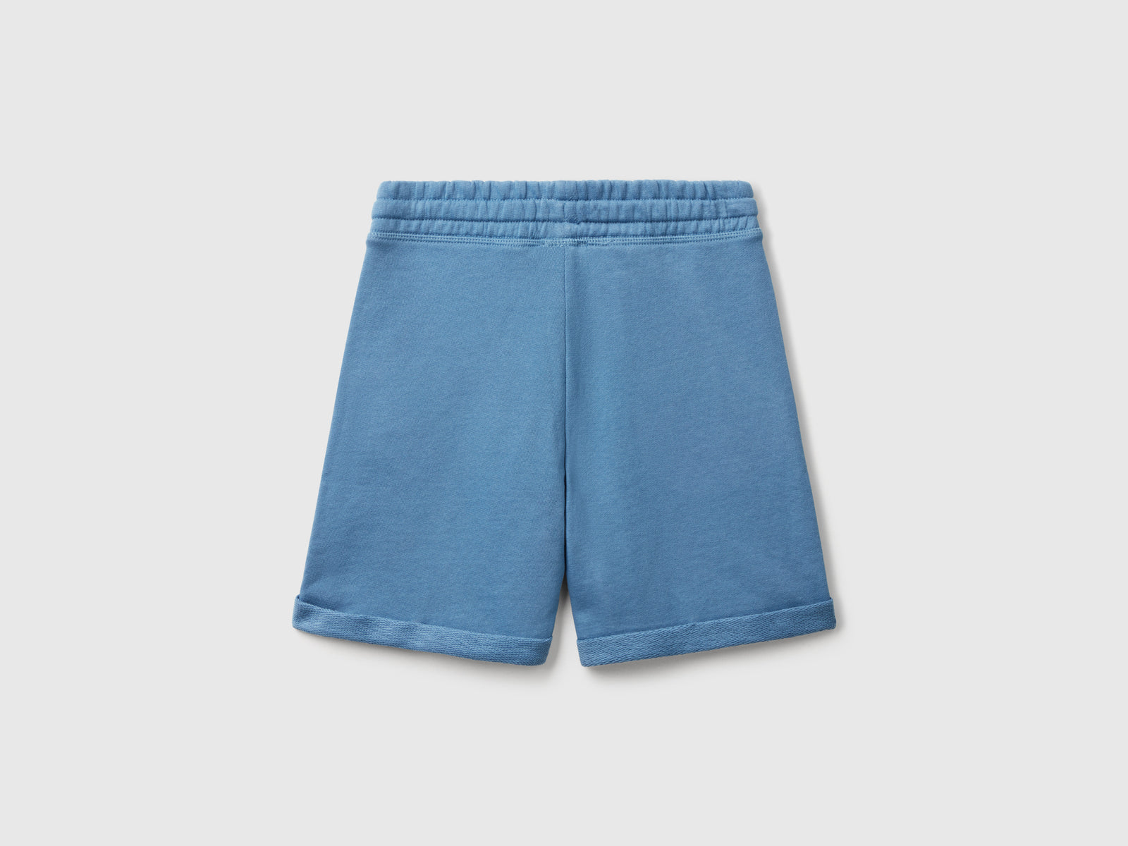Bermuda in felpa di puro cotone da bambino azzurro 2 | Benetton Outlet