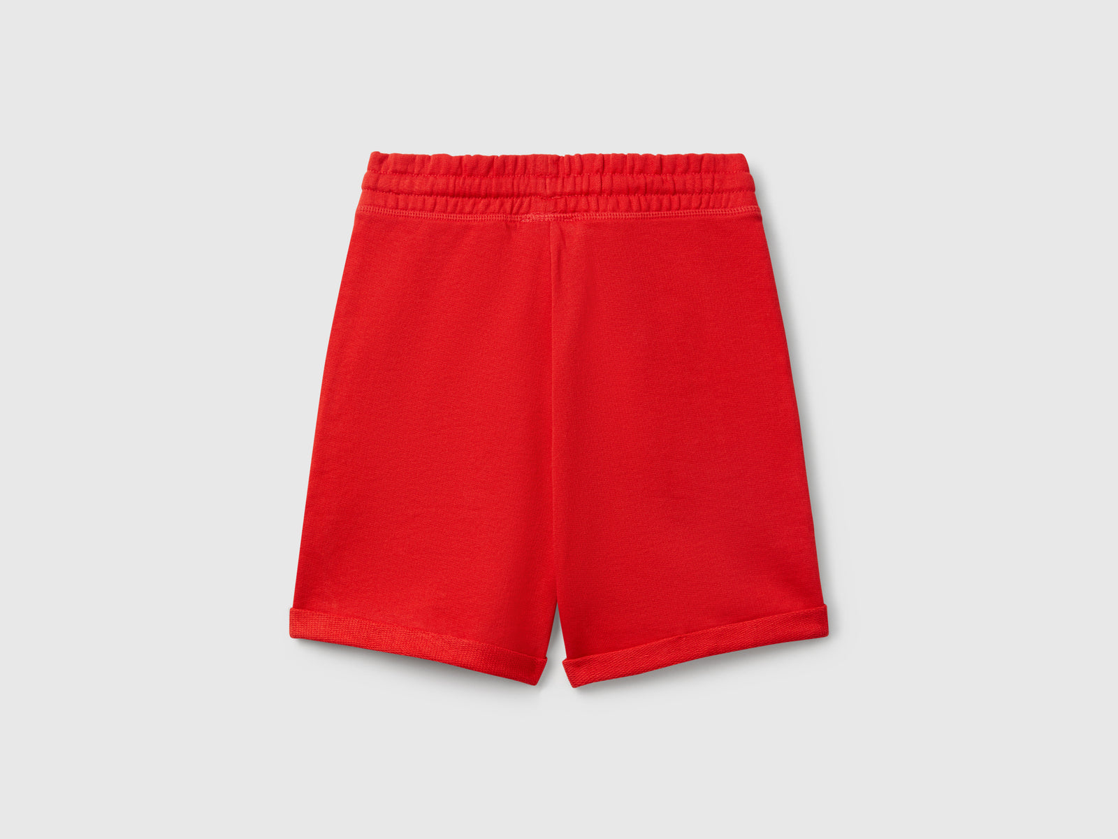 Bermuda in felpa di puro cotone da bambino rosso 2 | Benetton Outlet