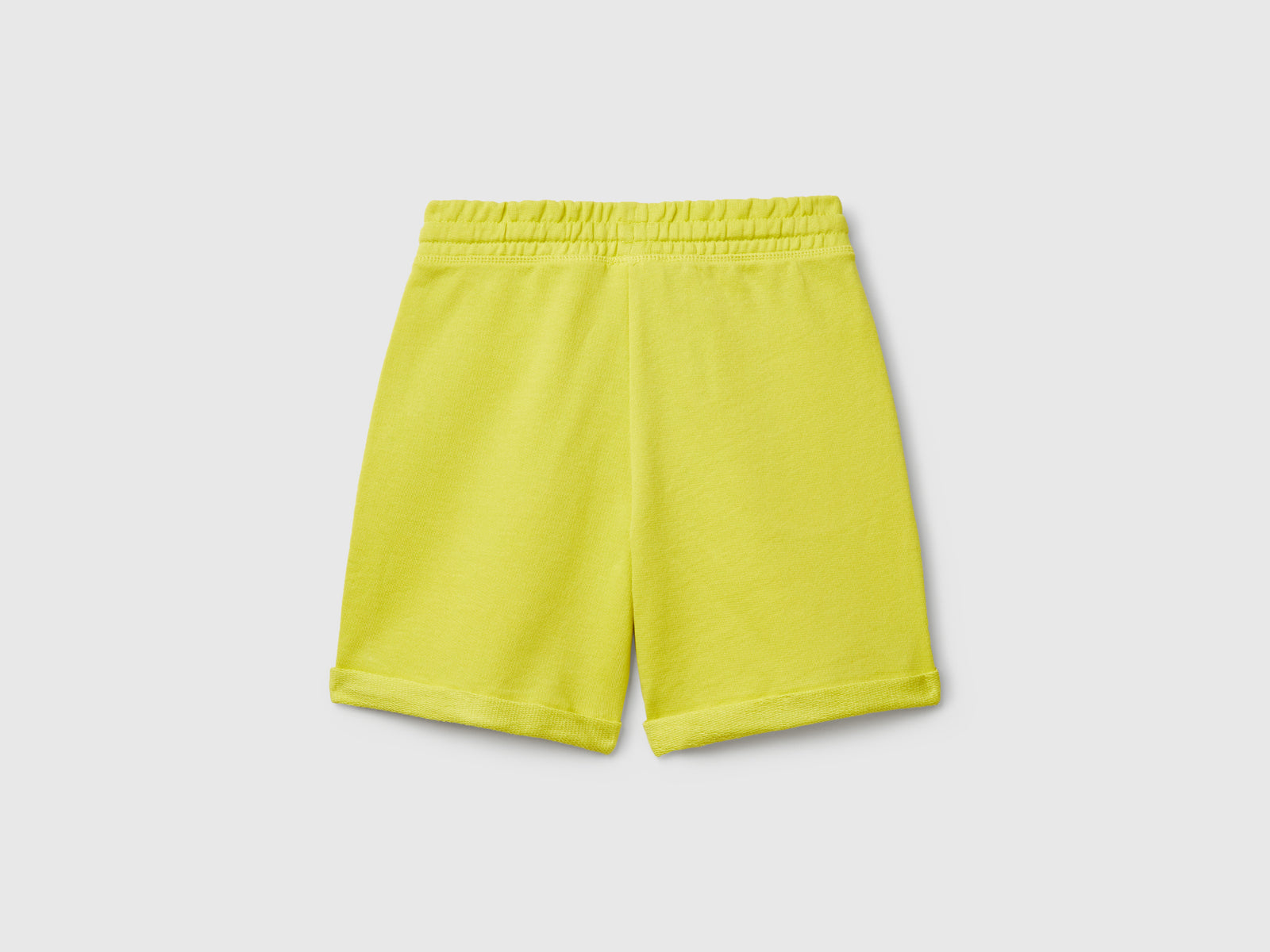Bermuda in felpa di puro cotone da bambino giallo 2 | Benetton Outlet