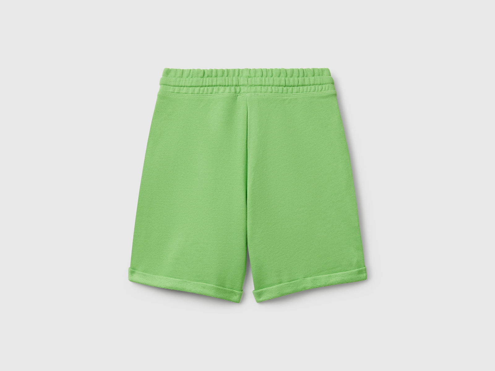 Bermuda in felpa di puro cotone da bambino verde 2 | Benetton Outlet