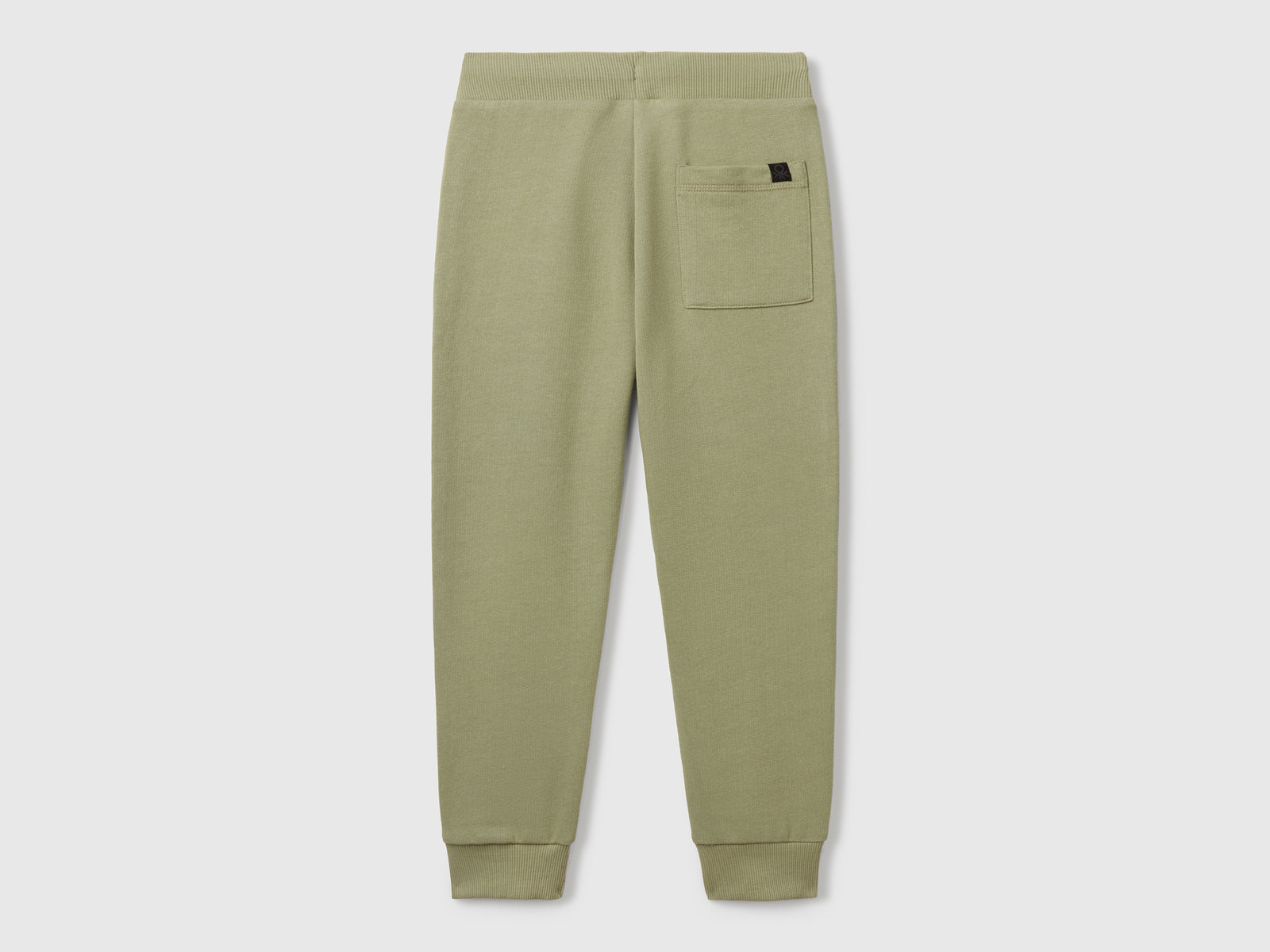 Pantaloni sportivi con coulisse da bambino verde oliva 2 | Benetton Outlet