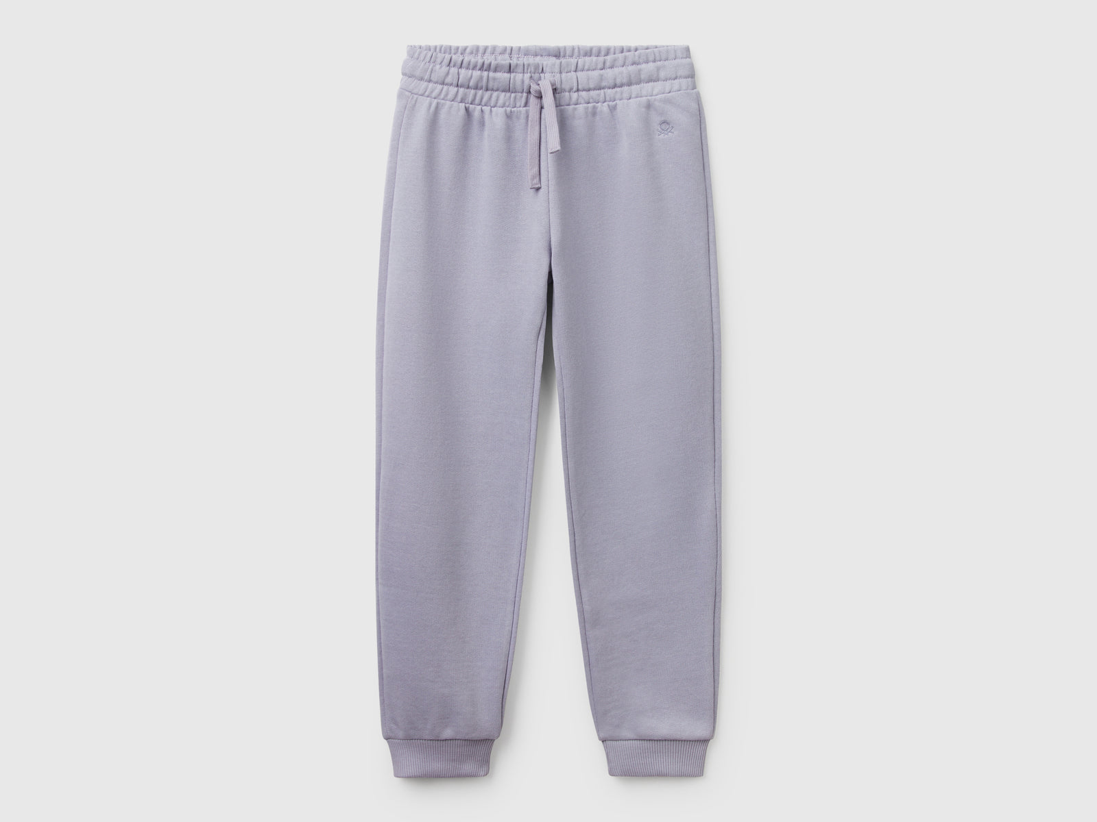 Pantaloni in felpa con logo da bambina pervinca | Benetton Outlet