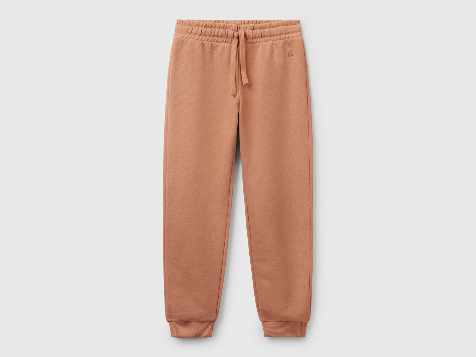 Pantaloni in felpa con logo da bambina cammello | Benetton Outlet