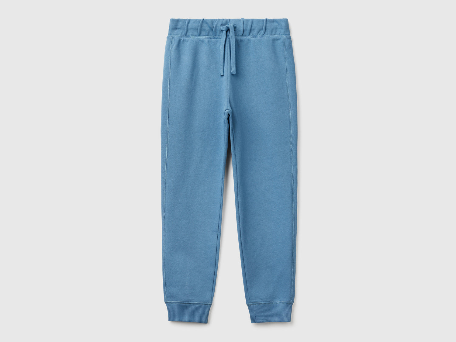 Pantaloni in felpa con logo da bambino azzurro | Benetton Outlet